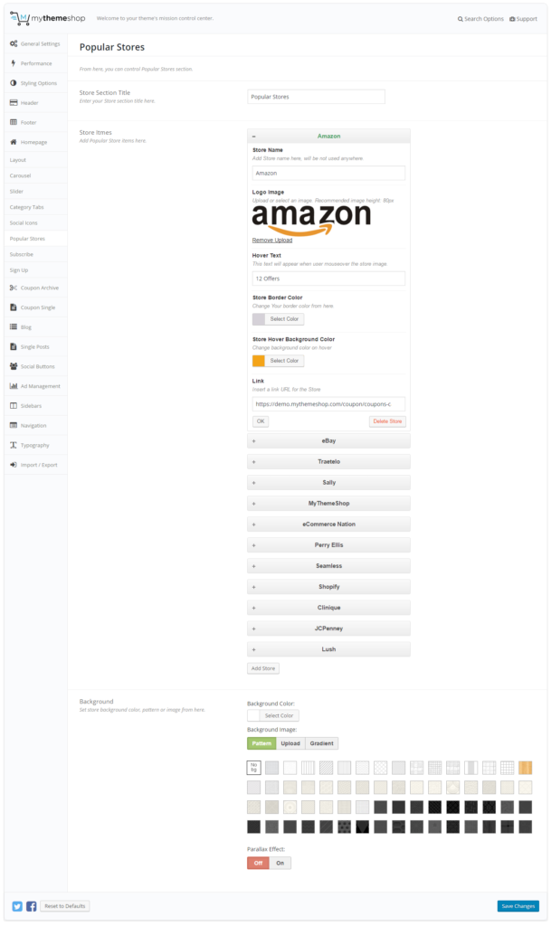 Popular Store Settings 2