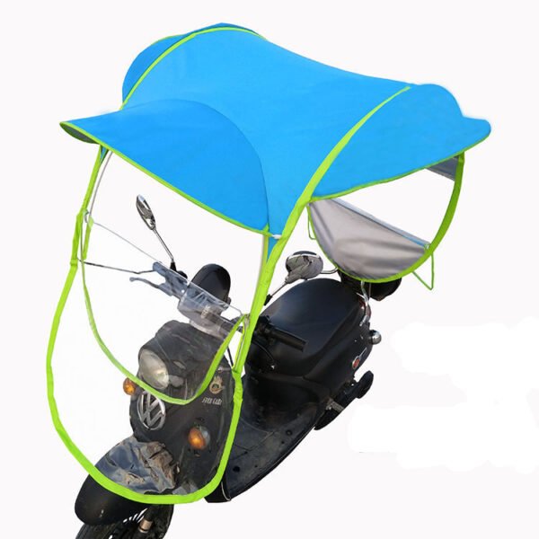 Mobility Scooter Sun Rain Wind Cover Electric Car Prevent Umbrella 2.8*0.8*0.75M Blue 2