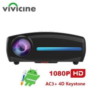 Vivicine S2 Newest 1080p Projector Option Android 9.0 Full HD LED Home Theater Video Projector