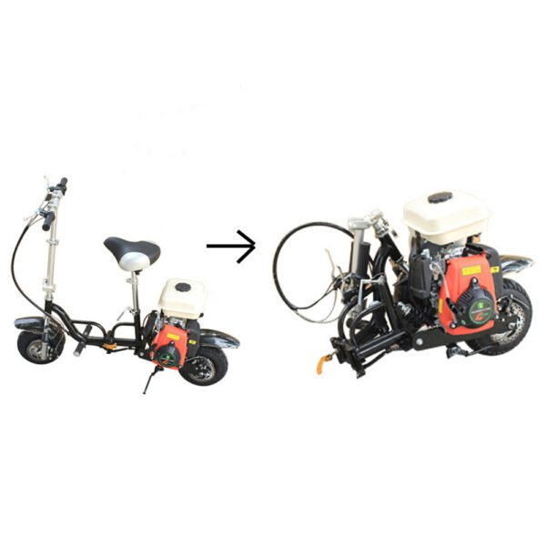 49cc 4-Stroke Single Cylinder Air Cooled Foldable Portable Fuel Gasoline Motorcycle Scooter 2