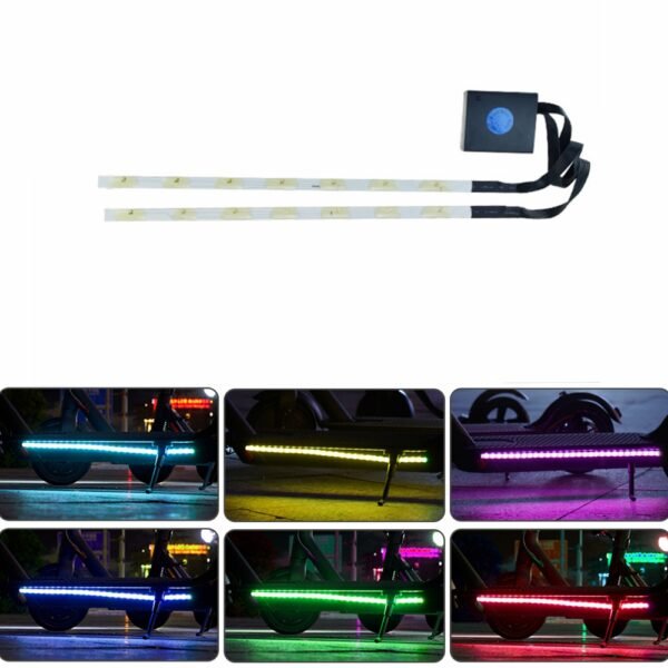 LED Strip Flashlight Bar Lamp Night Light For Xiaomi M365 Electric Scooter Kit