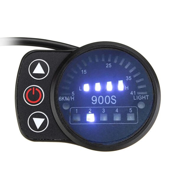 24V 36V 48V 5pin LED Display Speed Meter Control Panel For E-bike Electric Scooter LED900S 2
