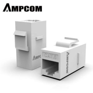 AMPCOM RJ45 Coupler UTP Straight-Through Keystone Module Adapter for Extender Lan Connector