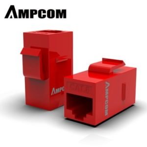 AMPCOM RJ45 Coupler UTP Straight-Through Keystone Module Adapter for Extender Lan Connector