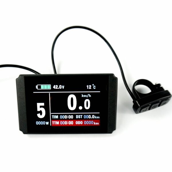 24V/36V/48V Kunteng KT LCD8H display Electric Bicycle Accessories LC8U TFT Display Waterproof Contact For Electrice Bike Scooter kit 2