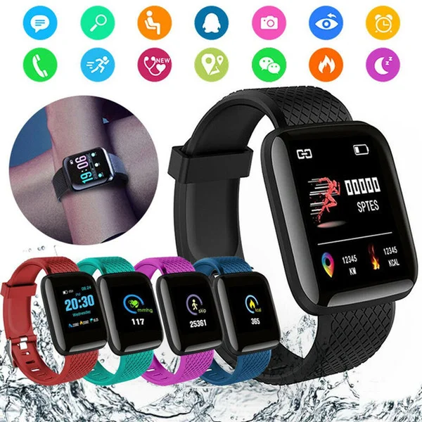 116 plu   mart watch bracelet  fitne   tracker heart rate  tep counter activity monitor band wri tband pk 115 plu  for iphone android phone